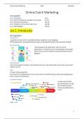 Volledige samenvatting Online Event Marketing-EPM-Artevelde