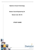 Sound Engineering 3A