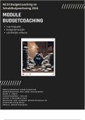 NCOI module Budgetcoach Schuldhulpverlening 2024 - TOPOI-model, IJsberg van McClelland, Zelfredzaamheidmatrix etc. Geslaagd cijfer 8.5 met FEEDBACK