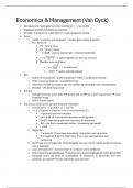 Samenvatting economics and management