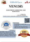 VEN1505 Assignment 3 (PORTFOLIO) Semester 1 2025